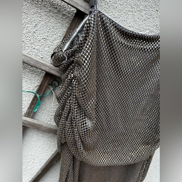 H&M Studio 2023 Rhinestone-Embellished Off-the-Shoulder Dress Charcoal gray/gold - Picture 16 of 16